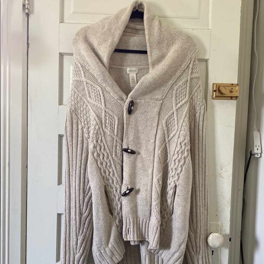 Cozy Cream Knit Cardigan with Toggle Buttons